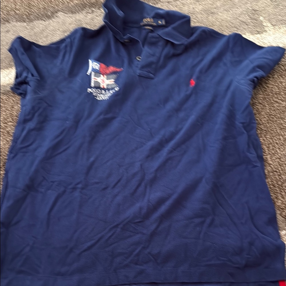 Nautica Navy Polo with Red Embroidery